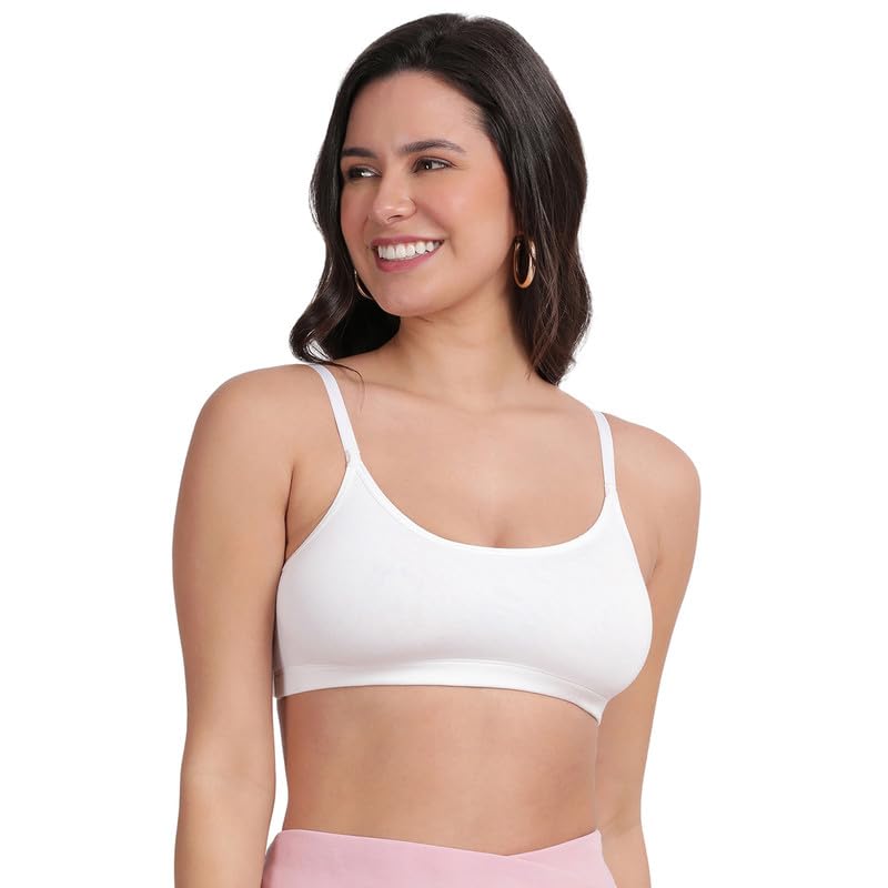 1008 Non-Wired Non-Padded Full Coverage Beginners,Teenagers Slip-on Bra, Everyday Girls Bra, Super Soft Fabric with Adjustable Straps - 200 GSM Modal|Spandex, Label Free Comfort Bra-image-17
