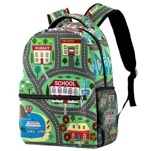 Sac à dos d'école multicolore pour adolescentes et garçons 29x20x40cm