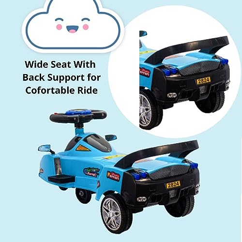 Image of myhoodwink Baby Magic Car for Kids, Ride-on Baby Car, Kids Push Car, Swing Car |Comfortable Seats Durable Ridor Ride on Toy Car for Kids, Twister Ride on, Magic Toy Car, Push Rider, Age 2+ (Blue)