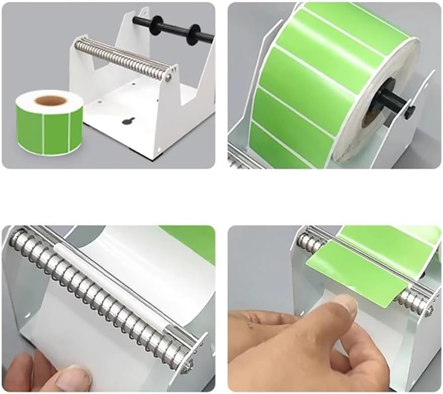 iDili Manual Label Dispenser Machine for 10-120mm Thermal Sensitive Stickers, Universal Barcode Label Separator and Peeling Tool with Adjustable Width