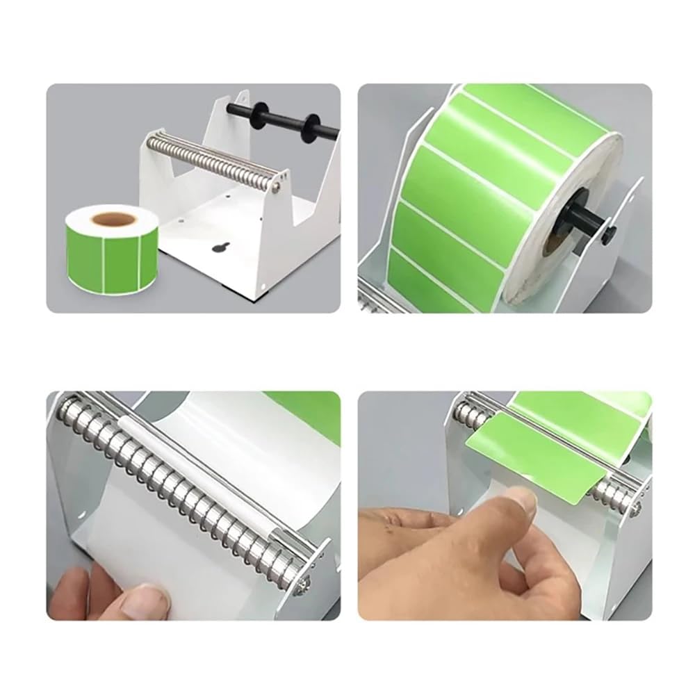 Toplionace Distributeur Manuel D'étiquettes pour Autocollants Thermosensibles de 10 à 120mm, Séparateur D'étiquettes à Codes-Barres Universel et Outil de Décollement à Largeur Réglable