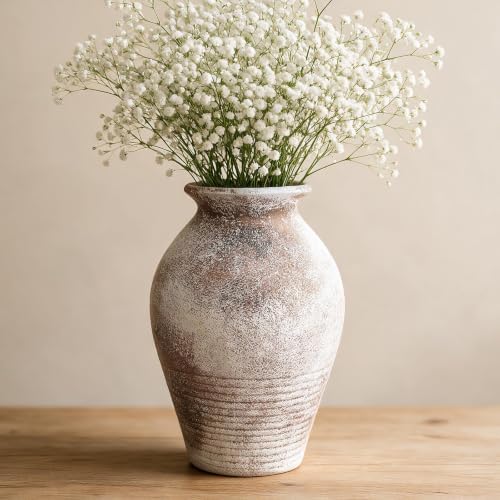 Vase Rustique pour Fleurs,Vases en Céramique,23 cm,pour Salon,Bru...