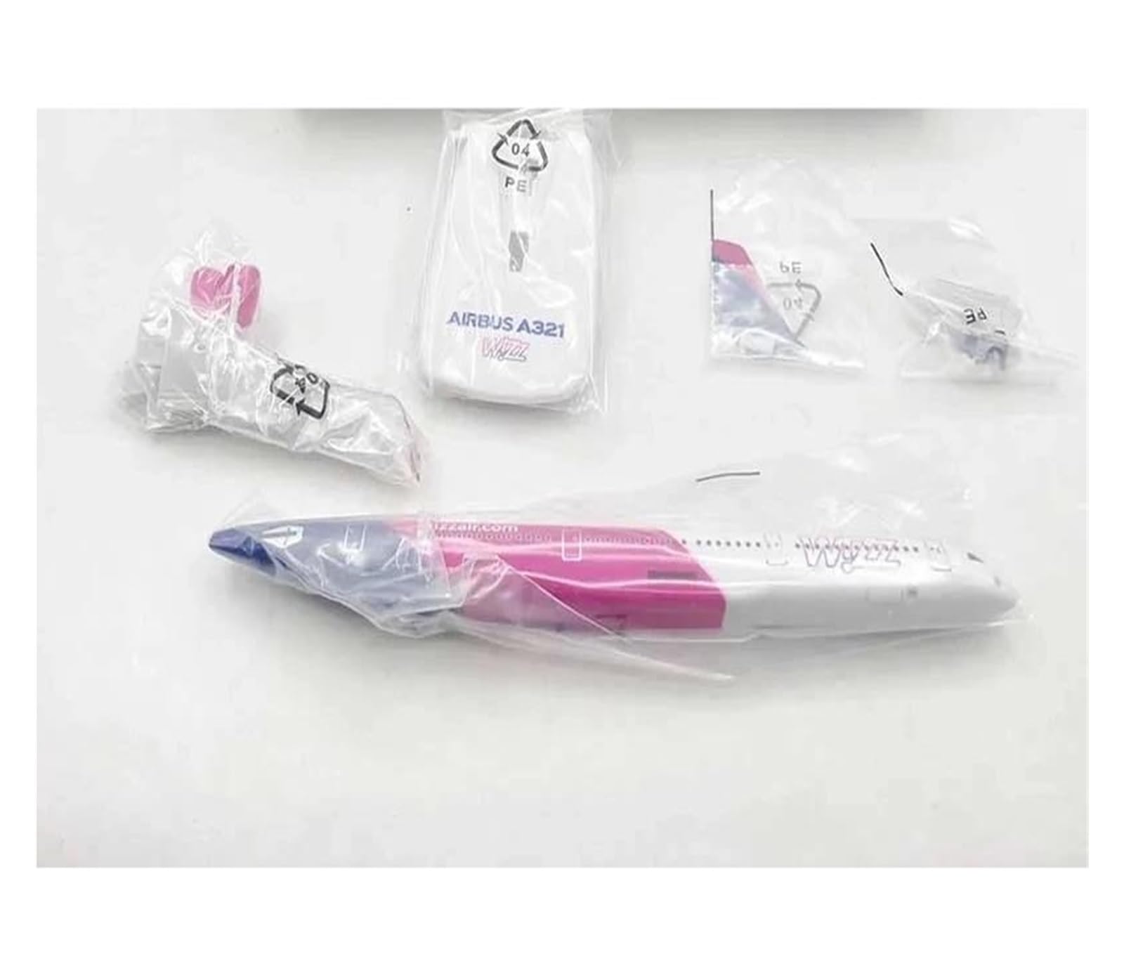 Aerei in Metallo in Miniatura Resina 20 Cm per WIZZ Air A321 Neo Modello Aeromobile Pressofuso in Miniatura Modello Aereo Kit per visualizzazione