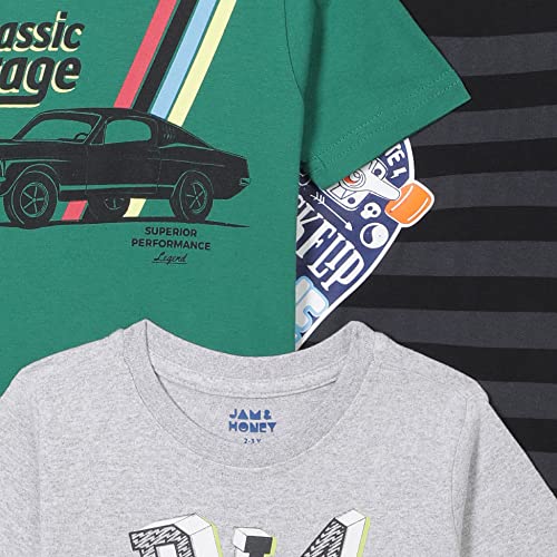 Image of Amazon Brand - Jam & Honey Boy's Regular T-Shirt (AW21JHBTEEPO3-109 Multi 9 2 3 Years)
