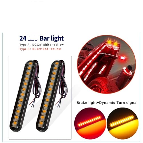 Feu de plaque d'immatriculation moto et clignotants LED stop 12V - 4