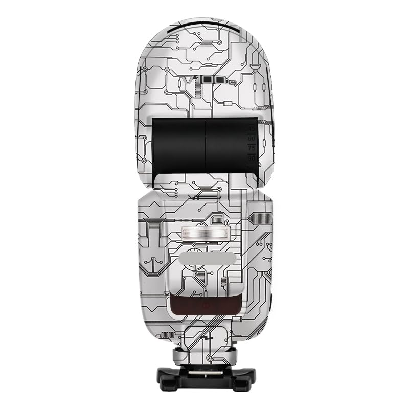 Camera Flash Protector Coat Protective Film for Godox V100 Body Vinly Wrap Skin Premium Sticker Photography Decal V100 (Circuit White)