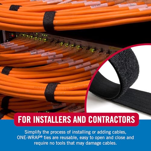 Image of VELCRO Brand Wide Straps 1 Inch Black | Heavy Duty | Indoor Outdoor Use | For Cord Organization | 30ft Roll, Pack of 12
