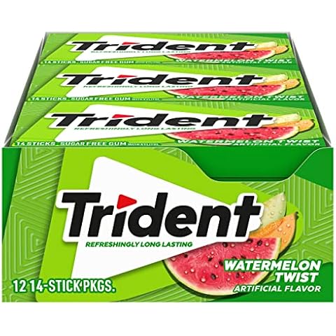 Trident Watermelon Twist Sugar Free Gum, 14 Count (Pack of 12) Cover