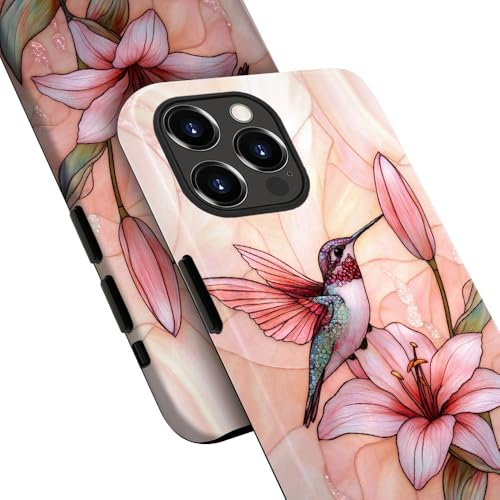 Coque iPhone 16 compatible protection complète en TPU souple rose oiseau fleuri - 4