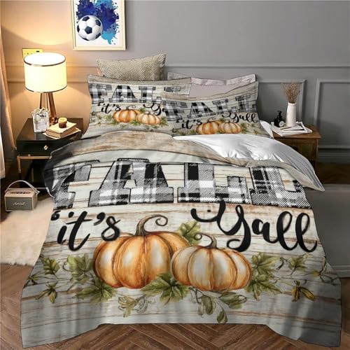Housse de couette automne 140x200 microfibre 3D pour lit simple ado - 6