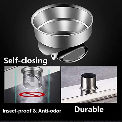 Caniveau de douche rectangulaire en acier brossé de qualité supérieure - 5