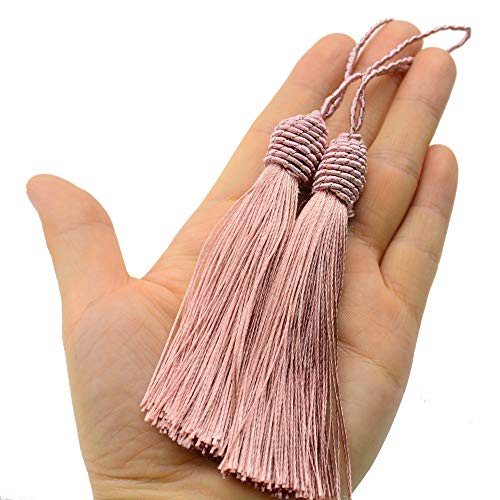 Makhry 20pcs 15.5cm/6 Inch Silky Floss Bookmark Tassels with 2-Inch Cord Loop