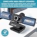 Oivom Webcam With Microphone and Speaker, 1080P Web Camera for Desktop Computer Laptop, USB With Physical Privacy Cover, Plug and Play, Streaming, Wide Angle 3 in 1