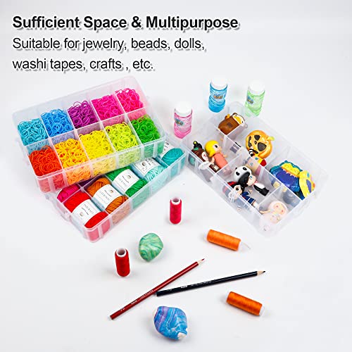 7 Layers Stackable Storage Container, 70 Adjustable Compartments (White) Perfect for Kids Toys, Art Crafts, Jewelry, Supplies, Mini Case & Letter Sticker Included - Image 5