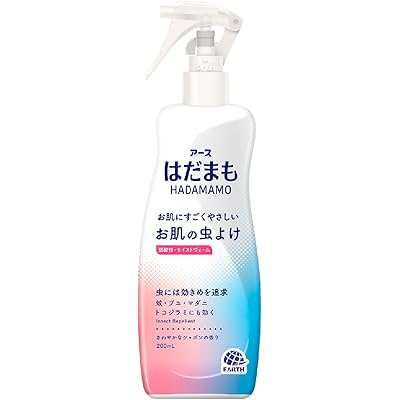 はだまも お肌の虫よけ ミスト 200ml 虫除けスプレー 顔 体 お肌にやさしい 弱酸性 4種のうるおい成分たっぷり 虫よけスプレー 蚊 トコジラミ