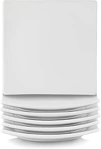 Simply Coupe Square Dish 6&#39;&#39; Appetizer Plate, Set of 6