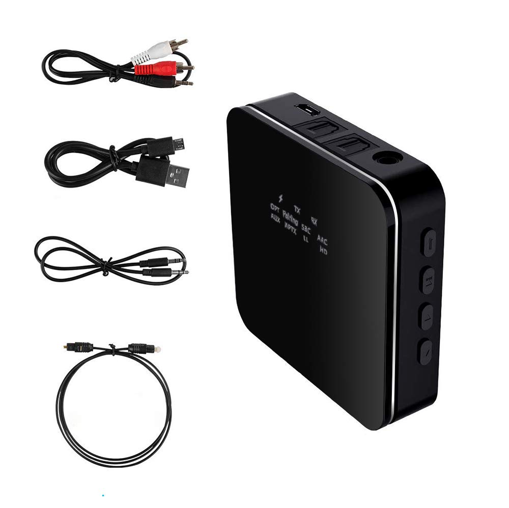 YONGYAO Bluetooth 5.0 Audio inalámbrico Receptor Adaptador de transmisor 2 en 1 Interfaz Auxiliar de 3,5 mm USB