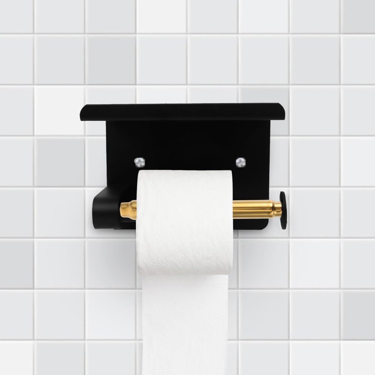 Retractable Toilet Paper Holder Spring Rod, Stainless Steel Replacement Roller for Bathroom Tissue Roll Storage, Flexible Toilet Paper Holder Rod Insert, Gold Finish, Adjustable image 2