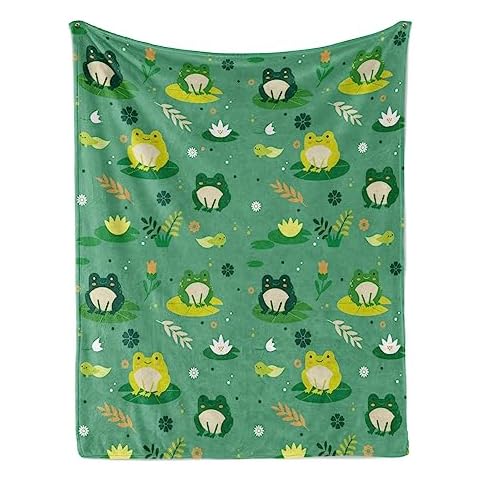 GRESATEK Frogs Throw Blanket for All Seasons Cover