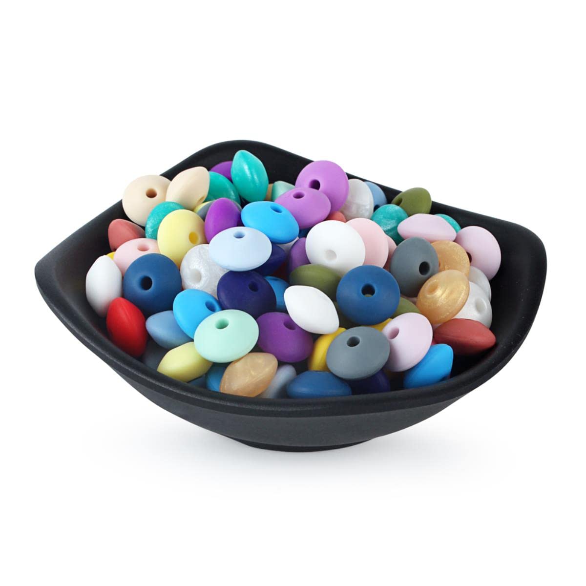 Perline di lenticchie in silicone da 12 mm, set da 5 o 10