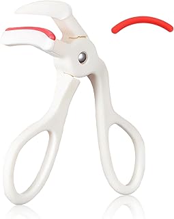 اداة تجعيد الرموش بزاوية واسعة مع وسادة بديلة من السيليكون لرفع الرموش الاحترافية للنساء والفتيات، قبضة مريحة، تجعيد الرموش على مدار 24 ساعة