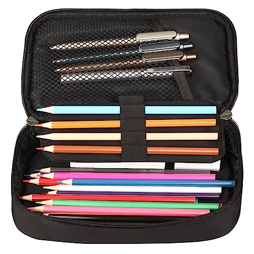 Image of Pencil Case Pen Holder Large Capacity Stationery Organizer Pencil Bag with Zipper for Boys Girls Fire Basketball Pattern Kids Pencil Pouch Storage Box for School College Office