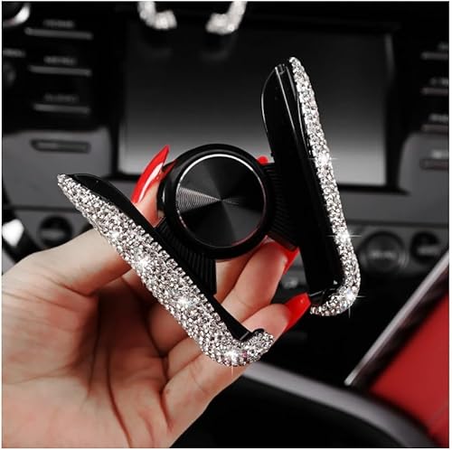 Miniatura 5 de SUNACCL - Soporte para teléfono de automóvil estilo Bling, montaje del teléfono Universal de 360° para el tablero o salida de aire acondicionado,