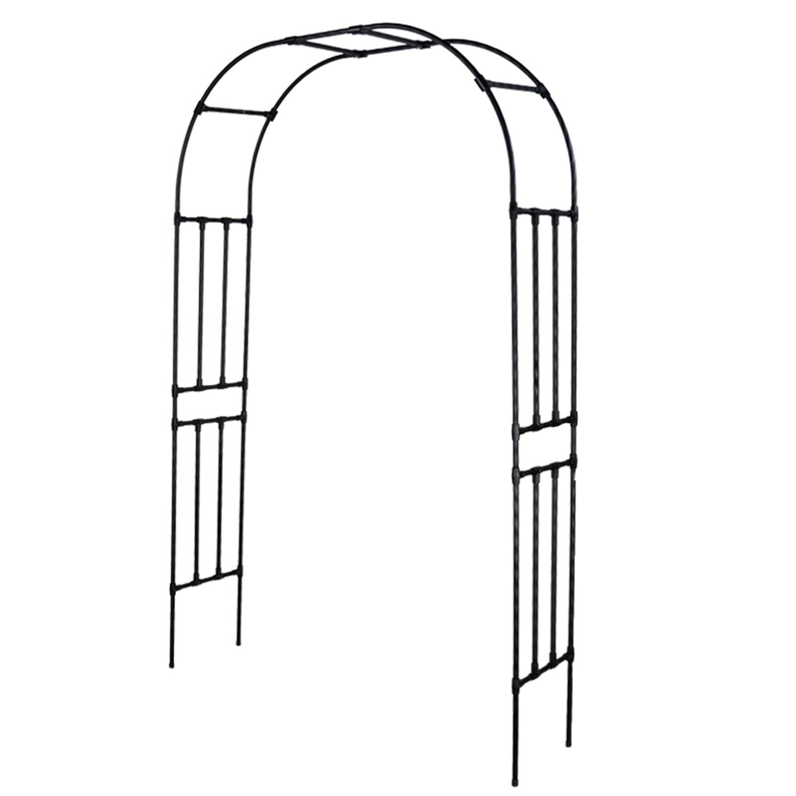 Arche de jardin en métal treillis rose grande taille pour entrée de patio