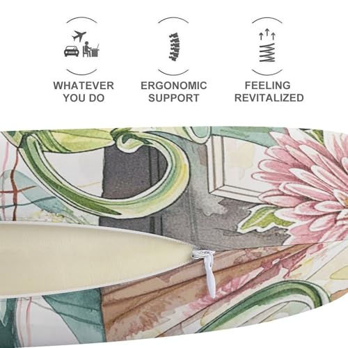 Almohada cervical de espuma viscoelástica tamaño único U miniatura 5