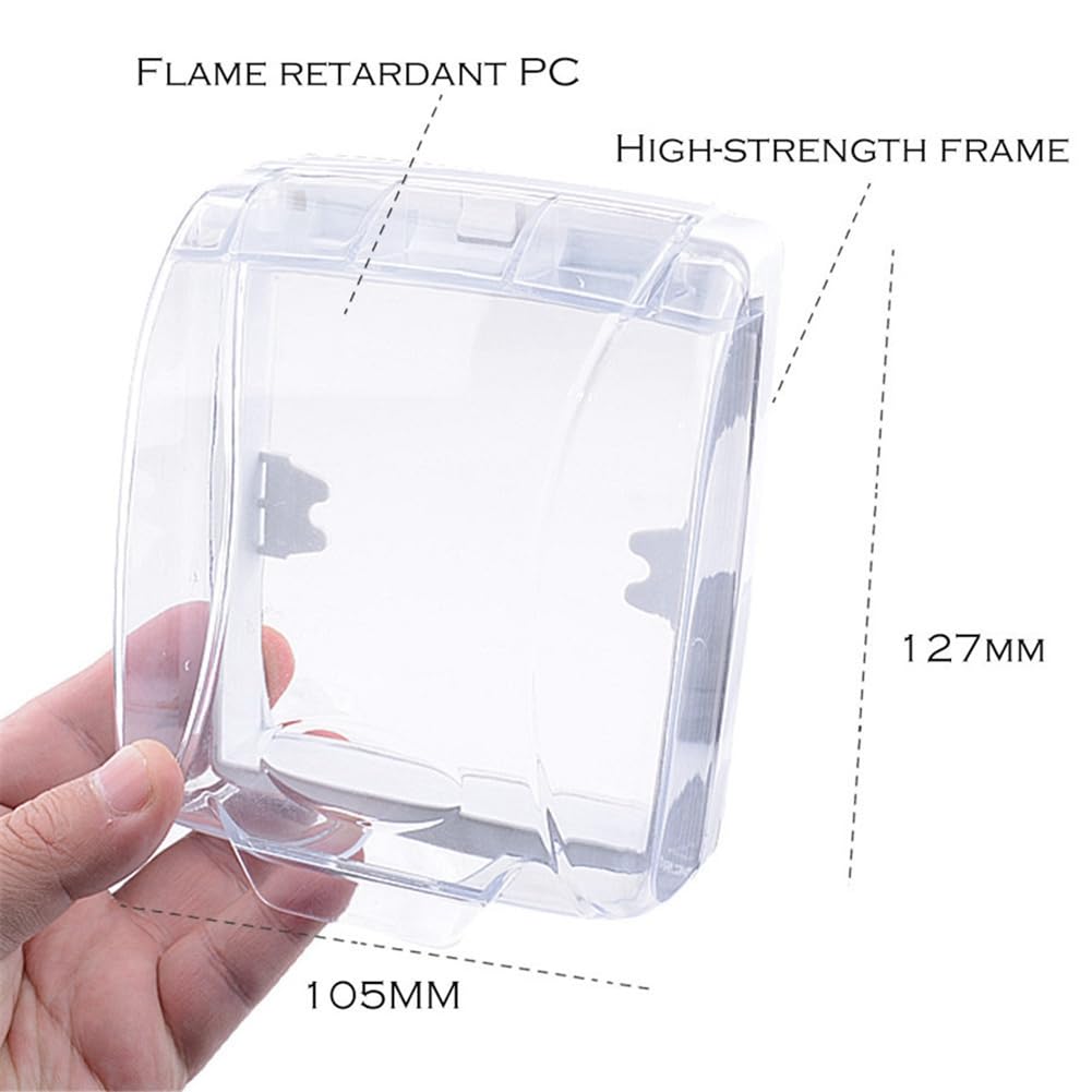 Cubierta Impermeable para Timbre, Cubierta Transparente una Prueba de Lluvia, Caja Impermeable para Cubierta de Lluvia, Cubierta Impermeable con BotóN Adecuado para Exteriores