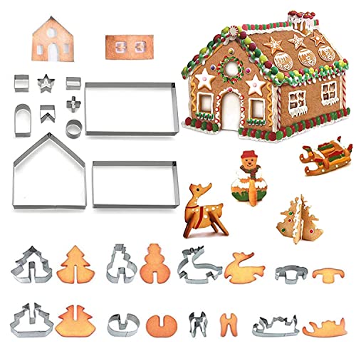 Ausstechformen Weihnachten, 18 Stück Keksausstecher Weihnachten Plätzchenformen Set Edelstahl Weihnachten Ausstecher Cover