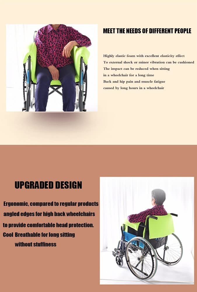 REMEK Cojin Antiescaras para Silla De Ruedas, CojíN De Silla De Ruedas CojíN De Asiento con Soporte Lumbar Antiescaras Almohada De Silla De Oficina