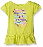 Kidtopia Girls' Cap Sleeve Peplum Top with Kind Sweet Mine