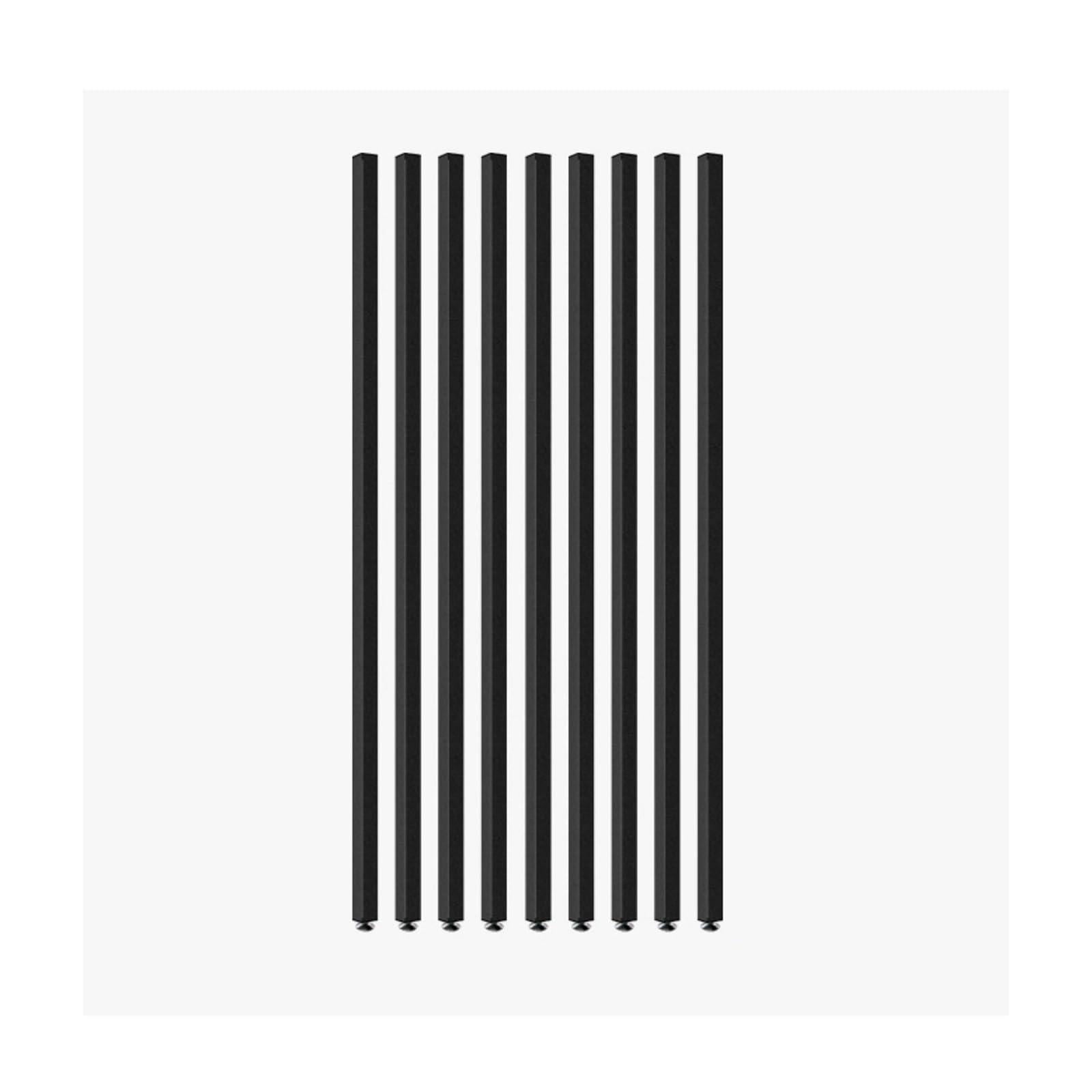 Floor to Ceiling Wall Post Partitions Screens， Modern Room Divider 6-Pack With Adjustable Foot Aluminum Slat Height 100-240cm(9root,145cm/57.0in/4.75ft)