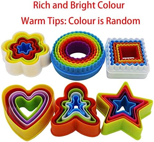 TSKDKIT 32 Pcs Biscuit Cutters Shapes Cookie Cutter Set Plastic Cake and Pastry Cutters Shape Playdough Cutters Small Cookie Molds for Cake, Sandwich, Fondant, Candles Making etc
