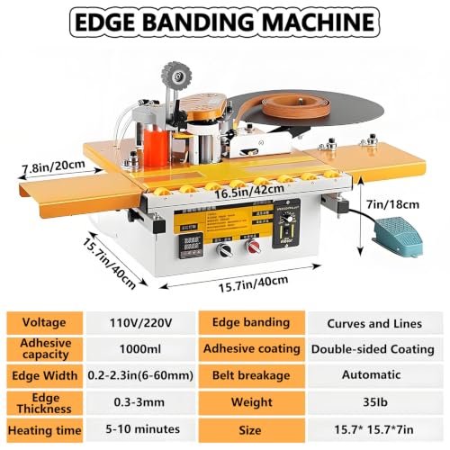Encoladora de cantos portátil automática de doble cara y control digital para paneles de madera B 3