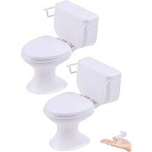 2Pcs White Plastic Decoration 112 House Toilet House Bathroom Furniture Mini Toilet Cake Decoration for Decoration Accessories