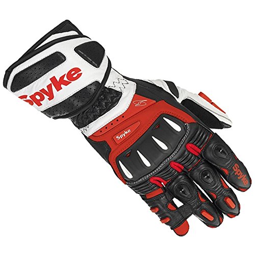 Spyke Robotic Guanti in pelle moto (XXL, Rosso)