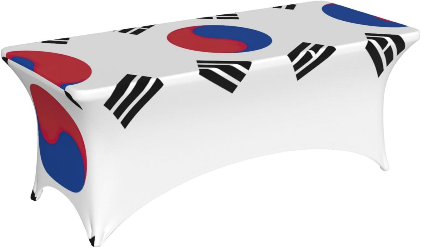 Flag of Republic of Korea Print Table Cover Rectangular Tablecloth for 6-Foot Tables for Wedding Banquets Outdoor