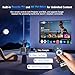 Magcubic Beamer 4K mit【Google TV】 Native1080P Mini Beamer mit WiFi 5, Bluetooth 5.1,15W-Lautsprecher, 650 ANSI,Sprachsteuerung,Autofokus und Trapezkorrektur,Dolby Audio/HDR10+,mit 180°-Drehfunktion