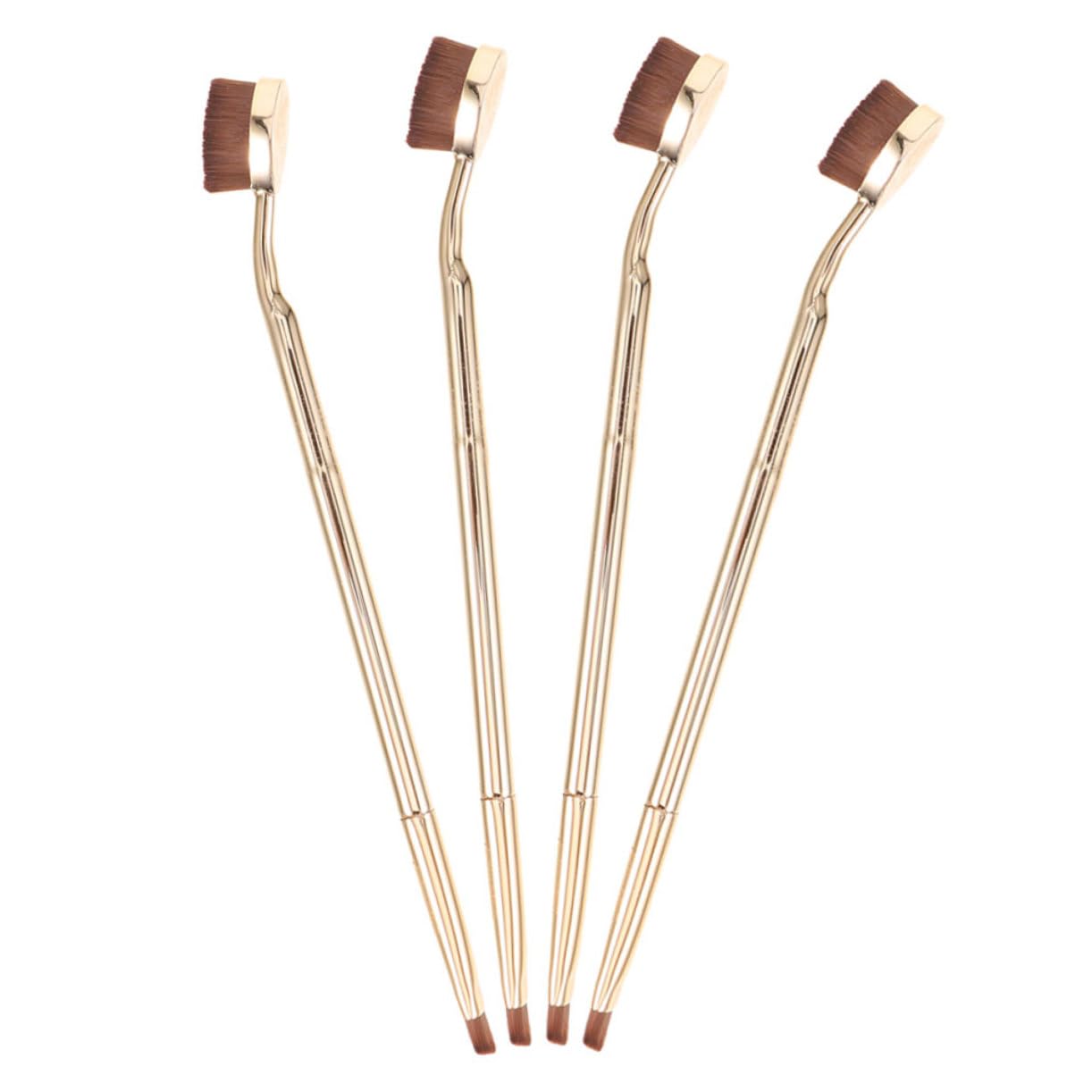 Set Di 4 Pennelli Per Il Trucco Pennello Per Sopracciglia Piccolo Pennello Angolato Pennello Cosmetico Per Donna 4 Pezzi*4