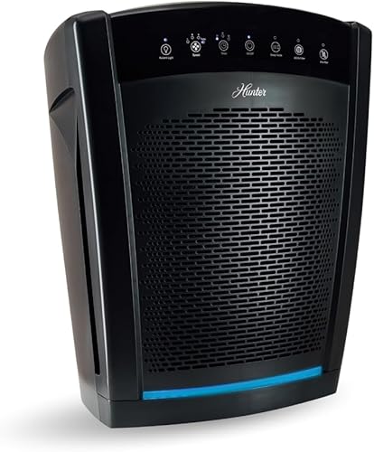 Hunter Purificadores de aire HP800 para el hogar, habitación grande y dormitorio. Purificador de aire True HEPA para mascotas, olores, alérgenos,