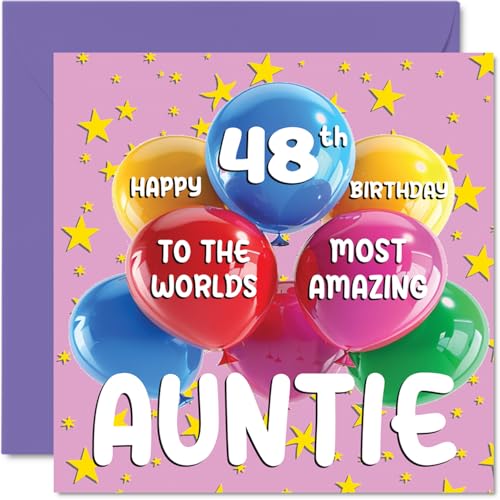 Stuff4 44th Aunt Birthday Card -World's Most Amazing Aunt