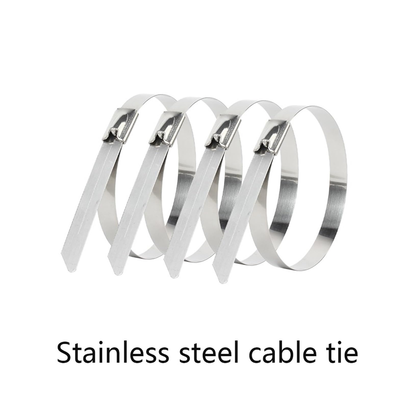 10 bridas for cables autoblocantes de acero inoxidable 304.