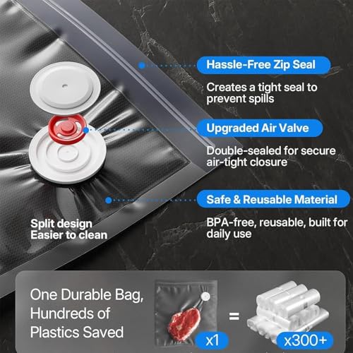Machine à sceller sous vide électrique et réutilisable pour aliments frais - 5