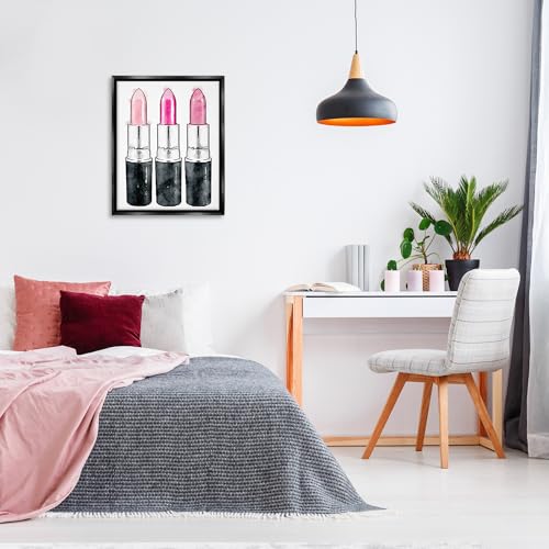 Image of Stupell Industries 'Three Pink Lipsticks'| Floating Frame Canvas Art