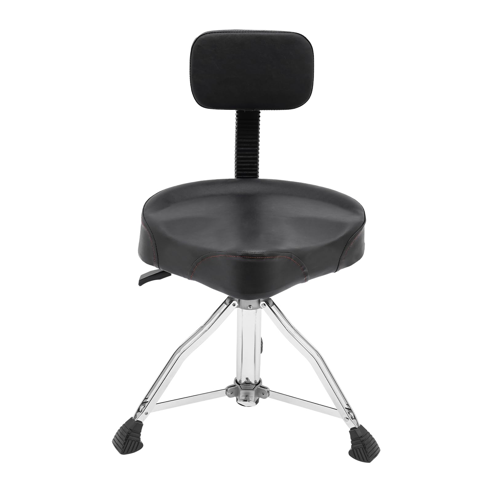 Taburete para batería con respaldo, altura regulable 45-60 cm, giratorio 360°, silla neumática, capacidad de carga de 120 kg, para oficinas, habitaciones de piano, salas de estudio, etc