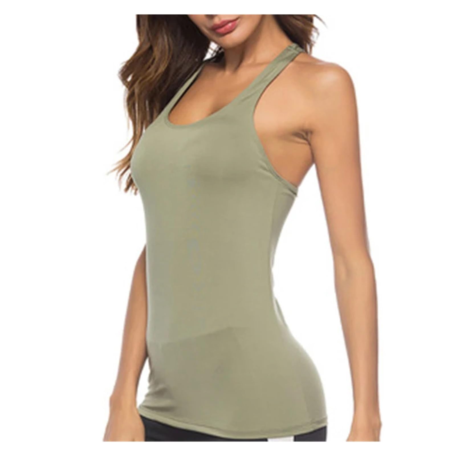 Canotte da allenamento da donna Gilet da yoga senza maniche Canottiere sportive for fitness atletico Canottiere da palestra for allenamento da corsa Camicie da yoga Top da allenamento for le donne(E,X