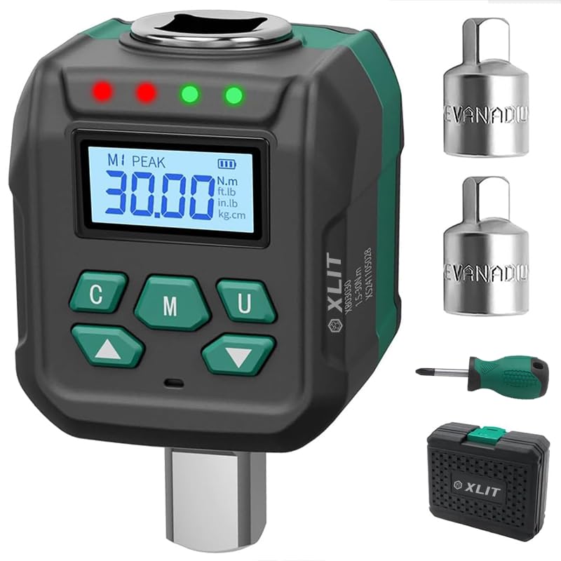 1/2" Digital Torque Wrench Adapter, ±2% Accuracy, 0.66-22 Ft-lb