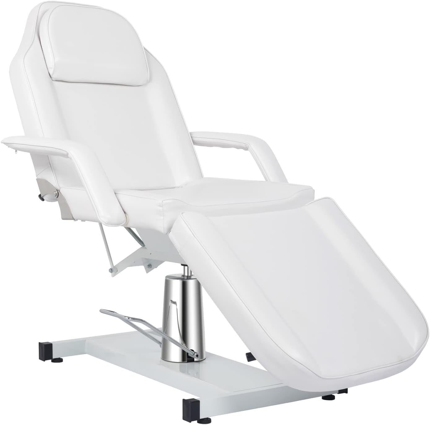 LEADZM Hydraulische Massageliege Weiß | hydraulische Höhenverstellung, ideal für Tattoo, Kosmetik und Massage
